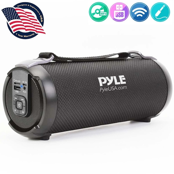 Pyle Portable Bluetooth Speaker, PBMSPG3BK PBMSPG3BK